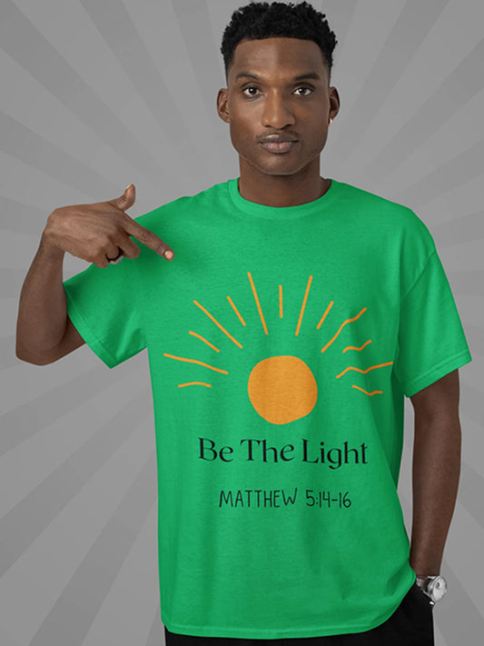 Men Tee|Be The Light|Cotton Shirt|Graphic Shirt|Motivational Shirt|Statement Shirt|Mental Health|Threadwell