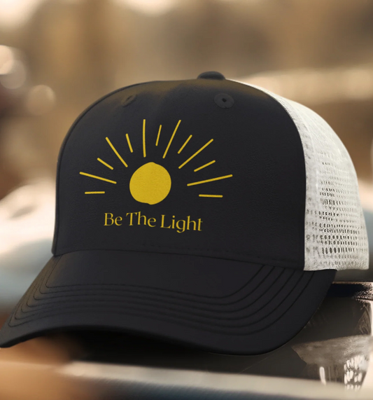 Cap|Be The Light|Trucker Hat|Graphic Cap|Gifts|Perfect Gift|Motivation|Accessories|Threadwell