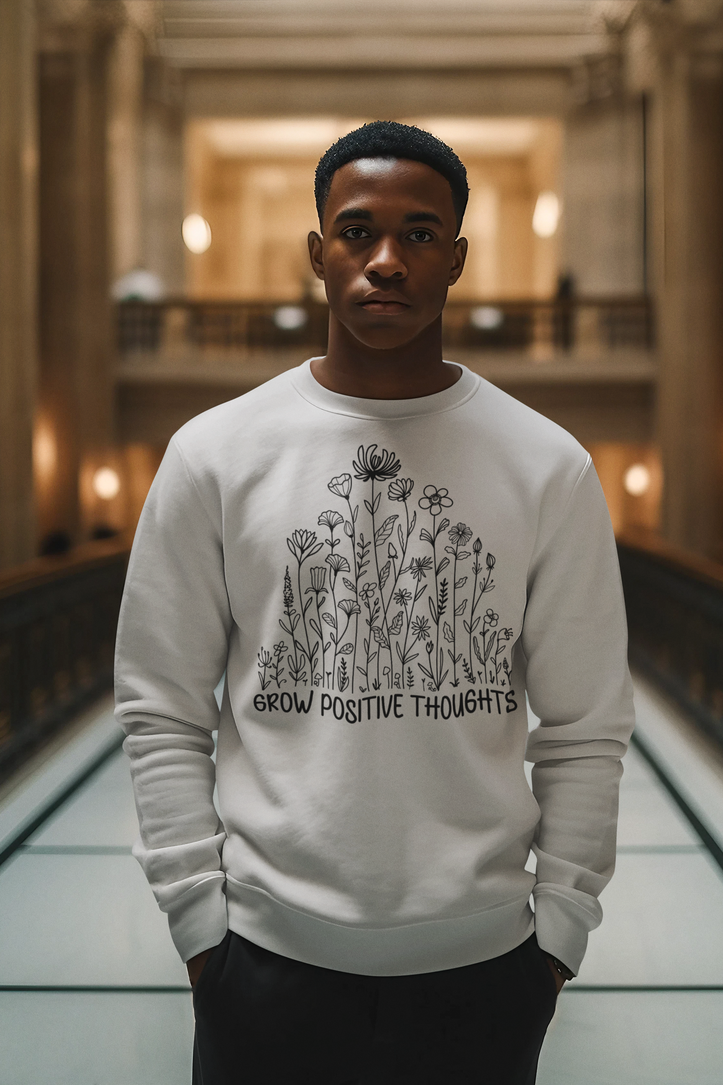 Sweatshirts|Grow Positive Thoughts|Shop Oversized Sweatshirts|Threadwell