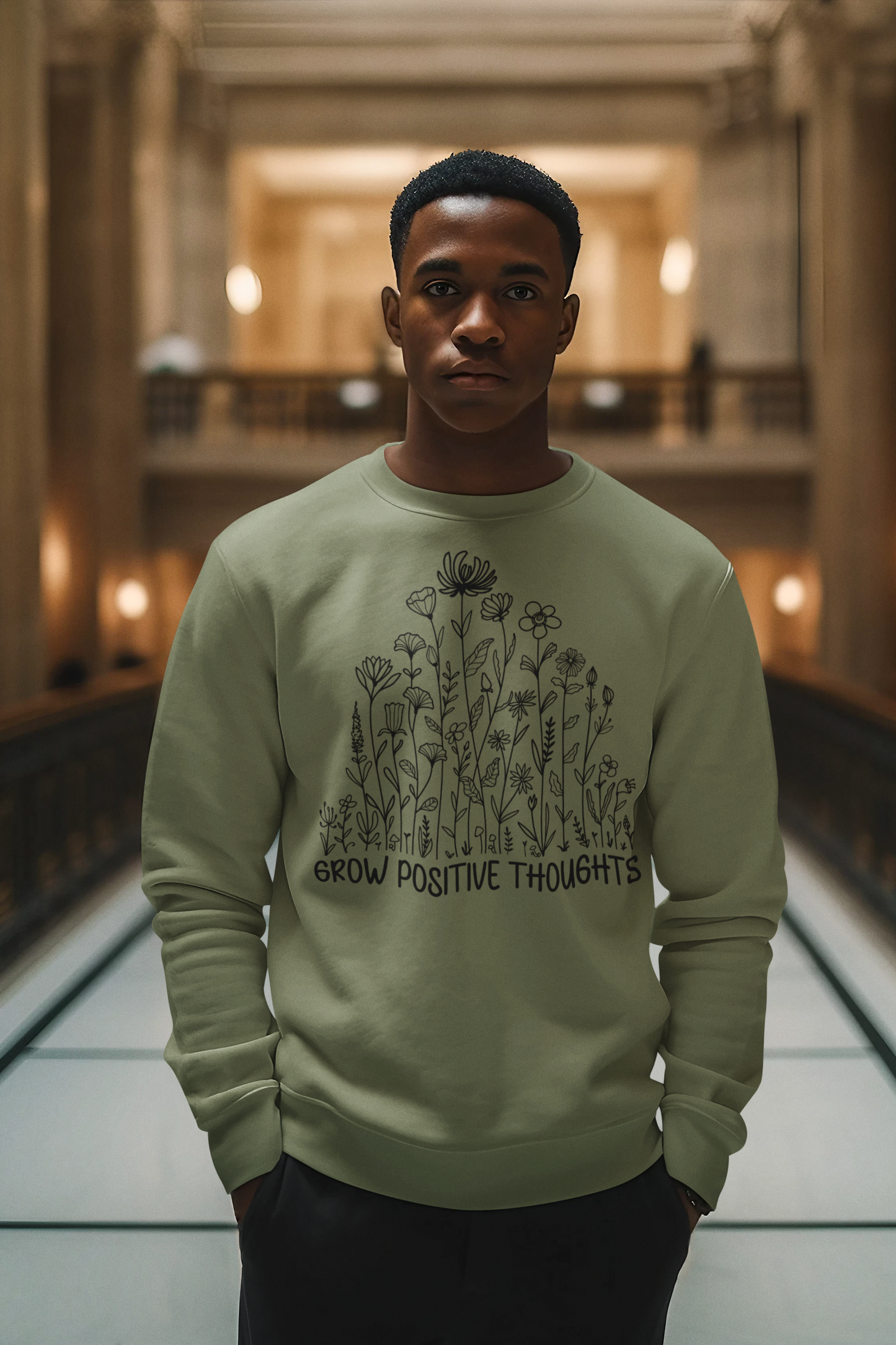 Sweatshirts|Grow Positive Thoughts|Shop Oversized Sweatshirts|Threadwell