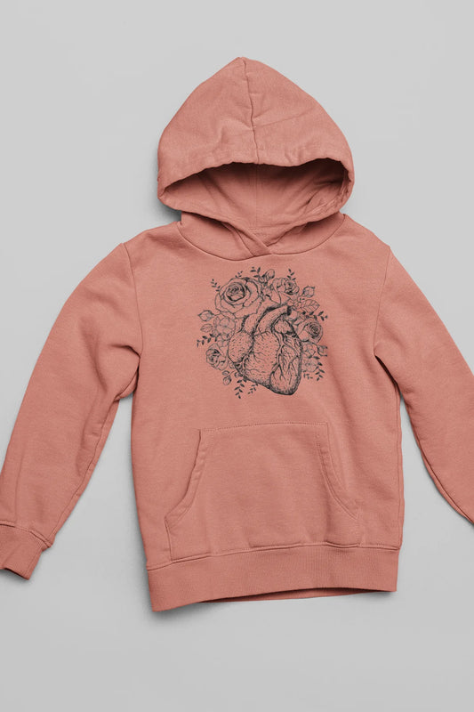 Hoodie|Blooming Heart|High Quality|Graphic Hoodie|Motivational Hoodie|Statement Hoodie|Mental Health|Threadwell