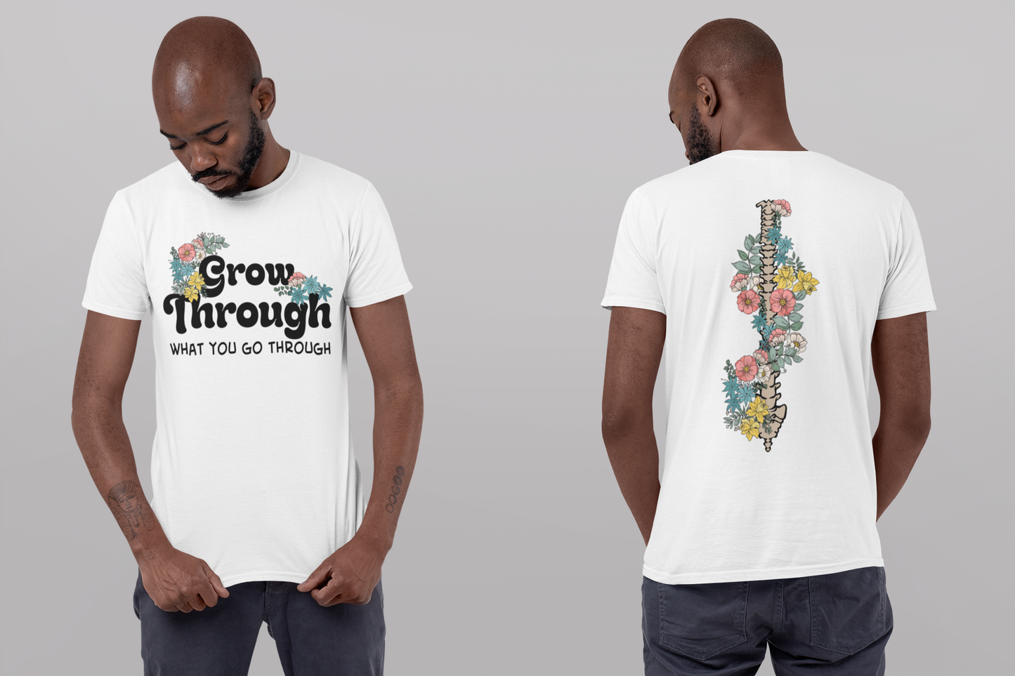 Shirt|Grow Through|Unisex Shirt|Cotton Shirt|Graphic Tee|Motivation|Meaningful|Threadwell