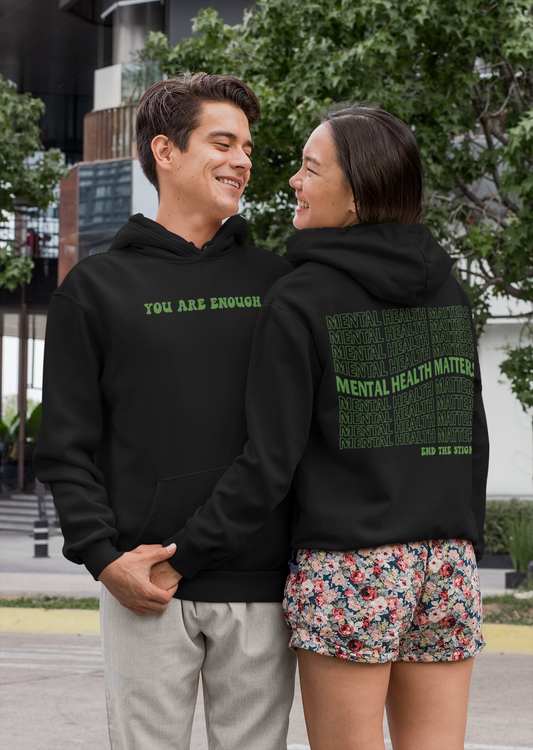 Hoodie|You Are Enough|High Quality|Graphic Hoodie|Motivational Hoodie|Statement Hoodie|Mental Health|Threadwell